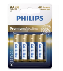 Baterie PHILIPS Alkaliczna AA 4 szt. Phil-LR6M4B/10