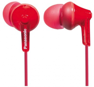 Słuchawki douszne PANASONIC RP-HJE125E-R (1.1m /3.5 mm (niklowany) wtyk/Czerwony)