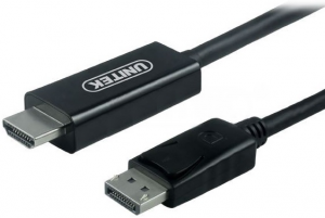 UNITEK Display Port - HDMI 1.8 m 1.8m /s1x DisplayPort (wtyk) 1x HDMI (wtyk)