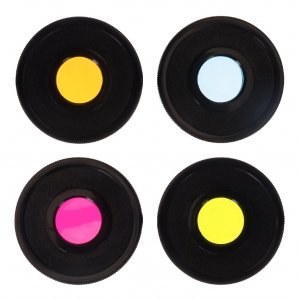 Podstawowy zestaw filtrów kolorowych Bresser 1,25 (czerwony, zielony, niebieski, żółty)