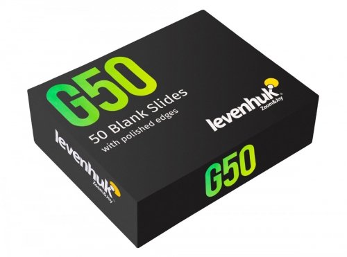 Szkiełka podstawowe Levenhuk G50, 50 sztuk