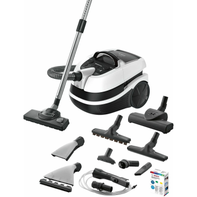 Odkurzacz workowy BOSCH AquaWash&Clean BWD 421 POW (2100W /Czarno-biały )