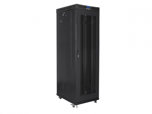 SZAFA INSTALACYJNA RACK STOJĄCA 19&quot; 42U 600X1000 CZARNA DRZWI PERFOROWANE LCD LANBERG (FLAT PACK) V2
