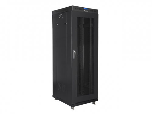SZAFA INSTALACYJNA RACK STOJĄCA 19&quot; 37U 600X800 CZARNA DRZWI PERFOROWANE LCD LANBERG (FLAT PACK)