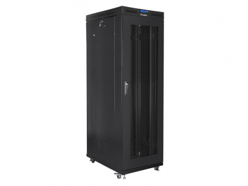 SZAFA INSTALACYJNA RACK STOJĄCA 19&quot; 42U 800X1000 CZARNA DRZWI PERFOROWANE LCD LANBERG (FLAT PACK)