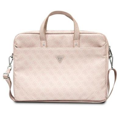 Torba na laptopa GUESS Saffiano 4G Traingle Logo (maks.16&quot;/Różowy)