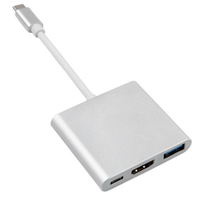 Adapter MACLEAN MCTV-840 USB-C - HDMI/USB-A/USB-C