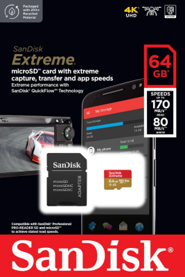 Karta pamięci SANDISK 64 GB Adapter microSD do SD