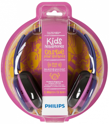Słuchawki Na głowę PHILIPS SHK2000 (3.5 mm wtyk/Różowo-fioletowy)
