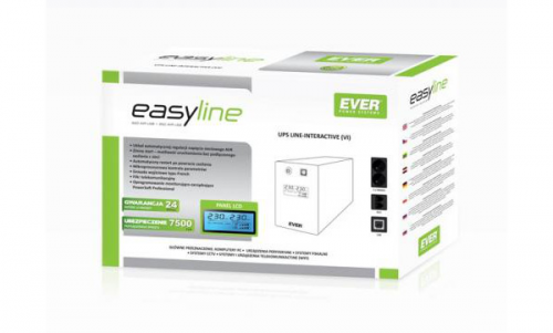 Zasilacz awaryjny EVER Easyline 650AVR USB T/EASYTO-000K65/00 650VA
