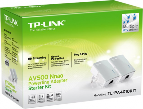 TP-Link TL-PA4010 AV500 Nano Powerline Adapter Starter Kit (dwa adaptery)