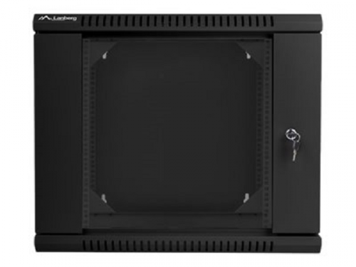 Szafa instalacyjna wisząca dwusekcyjna 19&#039;&#039; 9U 600X600mm czarna