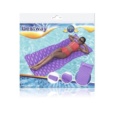 Bestway 44020 Dmuchany materac plażowy zwijany Fioletowy 2.13m x 86cm