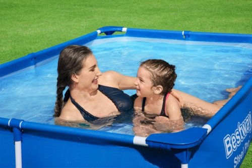 Bestway 56401 Basem stelażowy Steel Pro prostokątny 2.21m x 1.5m x 43cm