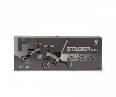 Qplay Rowerek Trójkołowy Stager 3w1 Brown