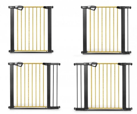 Milly Mally Bramka zabezpieczająca Barierka na schody z rozszerzeniami Guardy 104 Black Natural