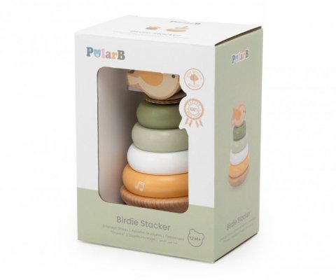 Viga 44298 PolarB Drewniana wieża do układania – Ptaszek