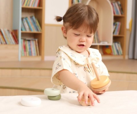 Viga 44298 PolarB Drewniana wieża do układania – Ptaszek