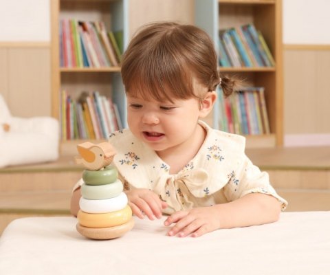 Viga 44298 PolarB Drewniana wieża do układania – Ptaszek