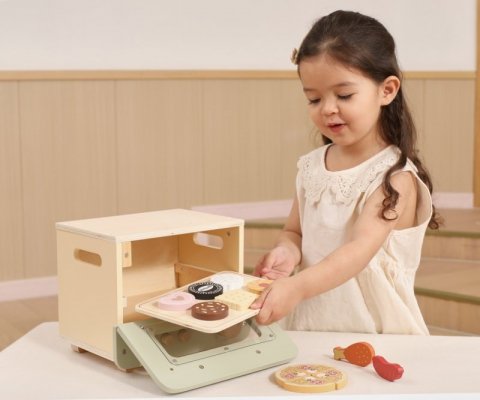 Viga 44260 PolarB Drewniana kuchenka – piekarnik i zestaw ciastek