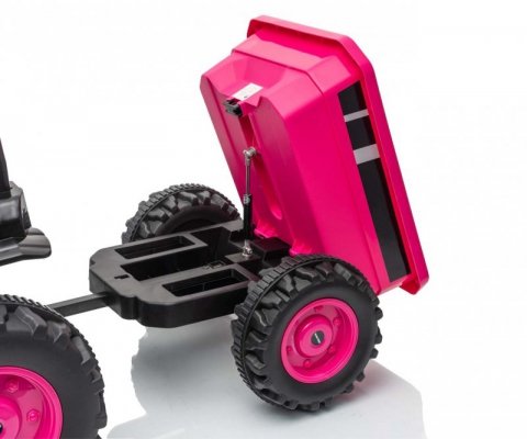 Milly Mally Pojazd na akumulator Traktor z przyczepą Farmer Pink