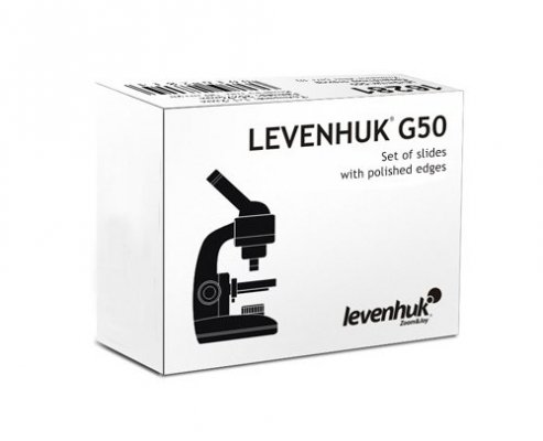 Szkiełka podstawowe Levenhuk G50, 50 sztuk