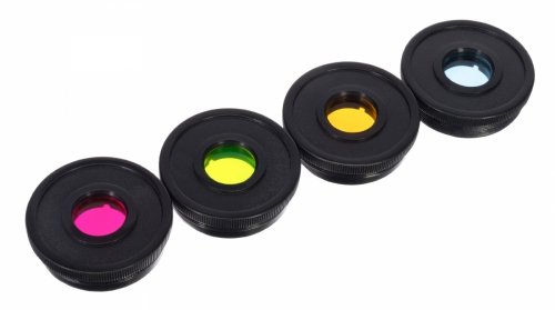 Podstawowy zestaw filtrów kolorowych Bresser 1,25&quot; (czerwony, zielony, niebieski, żółty)