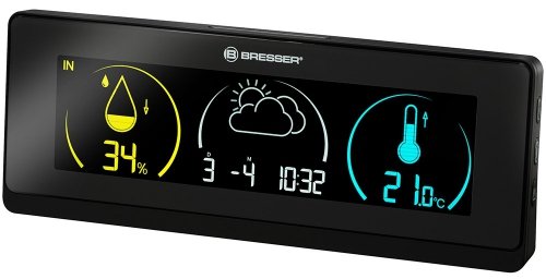 Stacja meteorologiczna Bresser Temeo Life z kolorowym wyświetlaczem, czarna