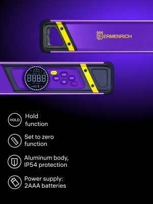 Poziomica cyfrowa Ermenrich Verk LD40 z laserem