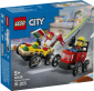 LEGO 60458 CITY - Zestaw wyścigówek: pizza kontra wóz strażacki 