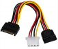 Kabel zasilający AKYGA SATA (wtyk) - SATA (gniazdo) + Molex 0.15m. AK-CA-32 