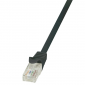 LOGILINK U/UTP Cat.6 0.5 m Czarny 0.5 Patchcord 