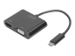Adapter DIGITUS DA-70858 USB-C - HDMI/VGA 