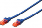 DIGITUS Cat6 U/UTP 3 m Niebieski 3 Patchcord 