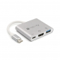 Adapter TECHLY IADAP USB31-HDMIPTY USB-C - HDMI/USB-A/USB-C 