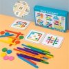Zabawka edukacyjna Montessori dla dzieci – drewniane patyczki + karty