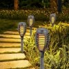 Lampa słoneczna pochodnia płomień 48,5 cm zestaw 4 sztuk