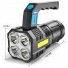 Latarka led 2000lm z uchwytem akumulatorowa