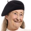 Beret czarny klasyczny miękki z antenką