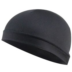 Czapka czarna do biegania sportowa elastyczna