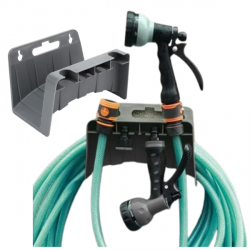 Uchwyt wieszak na wąż ogrodowy pvc szary