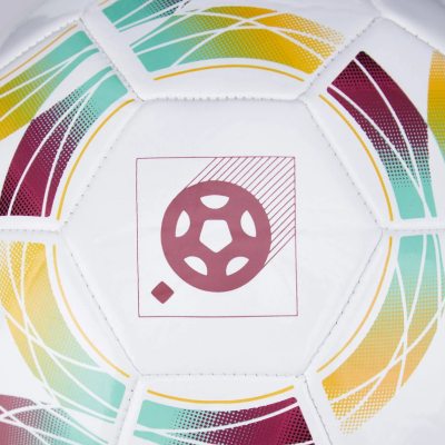Piłka nożna rozmiar 5 model FIFA Qatar 2022– skórzana, szyta, treningowa