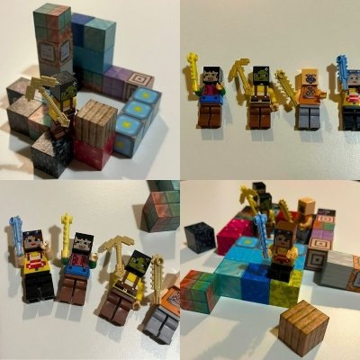 Klocki magnetyczne sześciany 27 sztuk + 4 figurki + worek