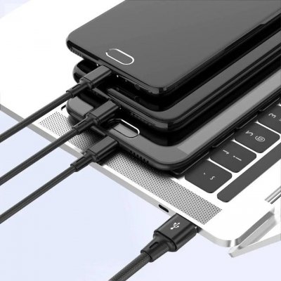 kabel ładowarka 3w1 złącze Lightning