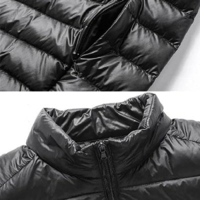 Męska kurtka przejściowa czarna pikowana L/XL bez kaptura