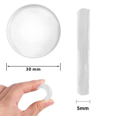 Odbojnik przezroczysty okrągły 3cm 6 sztuk