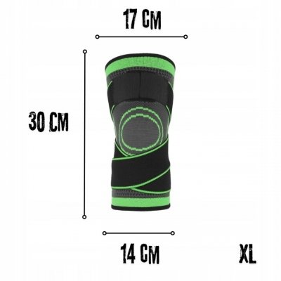 Opaska na kolano wiązana XL Green