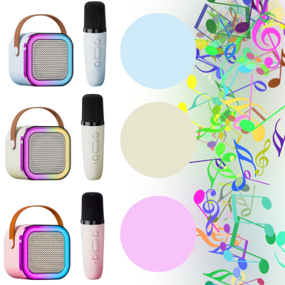 Zestaw karaoke dla dzieci mikrofon głośnik rgb