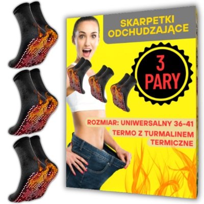 Skarpety termiczne z turmalinem poprawiające krążenie i wspomagające odchudzanie