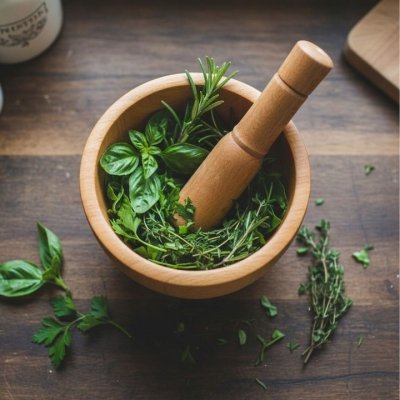 Moździerz kuchenny z tłuczkiem do rozdrabniania przypraw ziół